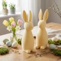 Lapin de Pâques décoratif – 2e choix – Floqué jaune clair H 29,5 cm 2 pièces | Floristik24.be