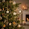 Suspension décorative Noël étoile dorée, 38 cm, lot de 3 | Floristik24.be