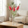 Fleurs Artificielles Nettoyants Cylindre Carmin Rouge 70cm 3pcs | Floristik24.be