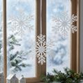 Décoration flocon de neige cristal de glace à suspendre 18×20cm 4pcs | Floristik24.be