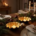 Photophore décoration de Noël moule à pâtisserie noir or Ø12cm 2pcs | Floristik24.be