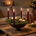 Bol décoratif bougeoir tige bougeoir métal marron Ø34cm | Floristik24.be