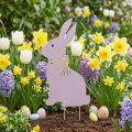 Piquet de jardin piquet de lit lapin en métal lilas 17×28,5cm | Floristik24.be