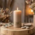 Bougie pilier PURE Bougies Wenzel beiges 130/70mm | Floristik24.be