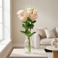 Fleurs artificielles Eustoma Lisianthus rose crème 52cm 5 pcs | Floristik24.be