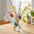 Lapins de Pâques en nid d'abeille debout à suspendre colorés 5×3×8cm 6pcs | Floristik24.be