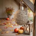 Boule de paille suspendue, gris délavé, Ø25cm | Floristik24.be
