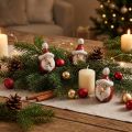 Figurine Père Noël en céramique, rouge, 7 cm – Décoration de Noël festive – 6 pcs | Floristik24.be