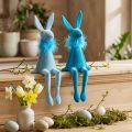 Décoration de Pâques, lapin à poser sur une étagère, idéal pour une charmante décoration de table printanière, 27 cm, lot de 2 | Floristik24.be
