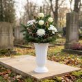 Vase Lilia blanc Ø23cm 1 pce | Floristik24.be