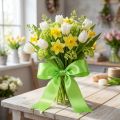 Ruban cadeau et décoration 40 mm x 50 m vert clair | Floristik24.be