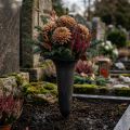 Vase funéraire anthracite 40cm | Floristik24.be