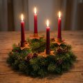 Bougeoir étoile décoratif pour bougies à coller rouille Ø5cm 4pcs | Floristik24.be