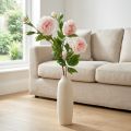 Fleur de pivoine artificielle en soie rose clair, blanc 135cm | Floristik24.be