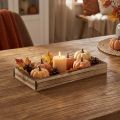 Plateau en bois flammé, plateau décoratif, décoration de table rustique, 20×10×3cm | Floristik24.be