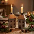 Porte-bougies de Noël pour bougies coniques, 14,5 cm, lot de 2 | Floristik24.be