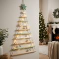 Décoration à suspendre Sapin de Noël étoile bois H59cm | Floristik24.be