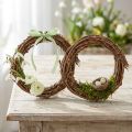 Couronne décorative miniature en vigne naturelle Ø15cm, 6 pièces, décoration à faire soi-même | Floristik24.be