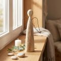 Ange en bois naturel ange gardien figurine en bois moderne H27,5cm | Floristik24.be