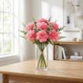 Oeillet Artificiel Rose 25cm 7pcs Plante artificielle comme la vraie ! | Floristik24.be