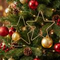 Lot de 6 étoiles en métal dorées Ø15 cm pour décoration de Noël | Floristik24.be