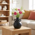 Vase céramique mini vase manche noir céramique Ø8,5cm H12cm | Floristik24.be