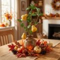 Branche de poirier artificielle décorative, jaune, 75 cm, branche fruitière, décoration florale artificielle | Floristik24.be