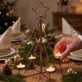 Photophore décoration de table sapin de Noël bronze Ø27cm H38cm | Floristik24.be