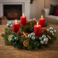 Boules de Noël sur fil en verre vert gris Ø40mm 32 pcs | Floristik24.be