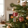 Étiquettes cadeaux de Noël en papier mâché, 6 cm, lot de 3 | Floristik24.be