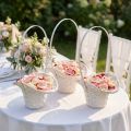 Panier à fleurs et pétales, 36 cm, 3 pièces | Floristik24.be