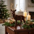 Décoration de Noël renne brun doré décoratif cerf debout 27cm | Floristik24.be