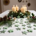 Décoration à parsemer Étoiles de Noël étoiles à parsemer vert Ø4/5cm 40p | Floristik24.be