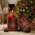 Sac de Noël avec poignées sapin de Noël à carreaux 26×32×10cm 4pcs | Floristik24.be