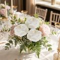 Fleur de rose blanche 17cm 4 pcs | Floristik24.be