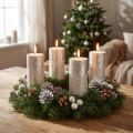 Bougies unies platine 50x100mm 4 pcs | Floristik24.be