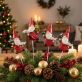 Nain de Noël bouchon décoratif gnome Père Noël 7cm 4 pcs | Floristik24.be