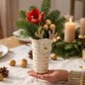 Cache-pot renne, décoration de l'Avent, décoration métal, cache-pot pour Noël blanc, doré H28cm Ø8.5cm | Floristik24.be