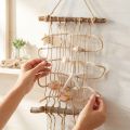 Filet de pêche en jute avec coquillages, décoration murale maritime 25×55cm | Floristik24.be