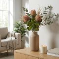 Banksia Proteaceae Artificiel Blanc-Violet L58cm H6cm 3pcs | Floristik24.be
