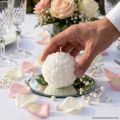 Bougie boule à motif de rose pour une décoration et des occasions romantiques | Floristik24.be