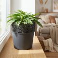 Jardinière pot de fleur plastique anthracite Ø14.5cm H15.5cm | Floristik24.be