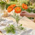 Coquelicots artificiels Fleurs d'été Orange Ø7cm L78cm 3pcs | Floristik24.be