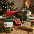 Déco étoiles en bois poinsettias violets autocollants 4cm mix 36pcs | Floristik24.be