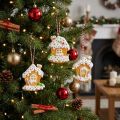 Lot de 3 Décorations de Noël Maisons en Pain d'Épices en Céramique H9cm | Floristik24.be