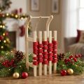 Déco Traîneau en Bois avec Cordelette en Jute 30 × 14,5 × 9,5 cm | Floristik24.be