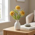 Fleurs artificielles Allium jaune Décoration Oignon ornemental 34 cm 3 pièces en bouquet | Floristik24.be