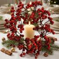 Couronne de baies plantes artificielles rouges Noël rouge Ø20cm | Floristik24.be