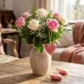 Cintre décoratif bois coeurs en bois décoration rose brillant 6cm 8 pcs | Floristik24.be