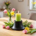 Bougeoir bougeoir noir en céramique Ø12,5cm H7cm | Floristik24.be
